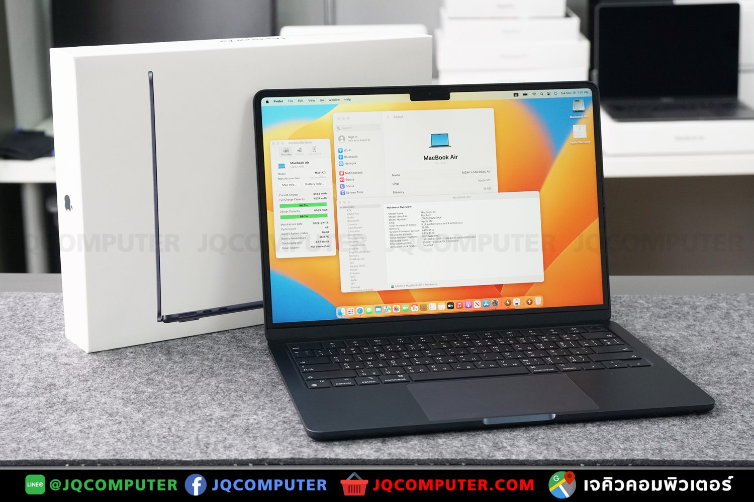 MacBook Air 13" M2, 2022, 16 GB, 256 GB