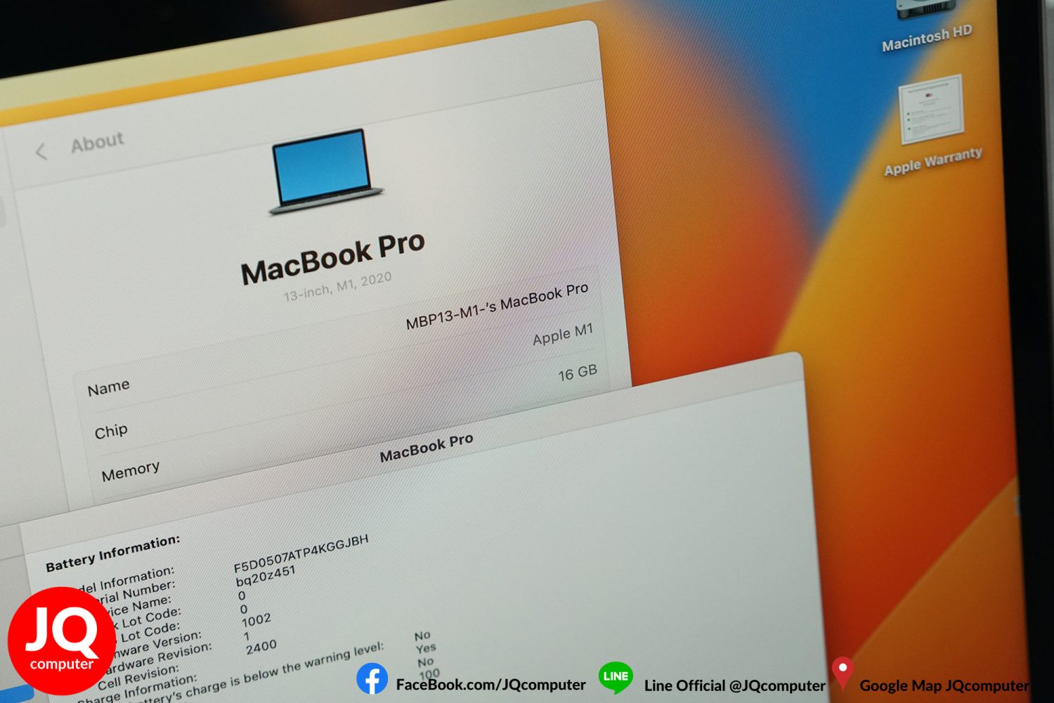 MacBook Pro 13" M1, 2020, 16 GB, 512 GB, Apple Care Plus - Image 6