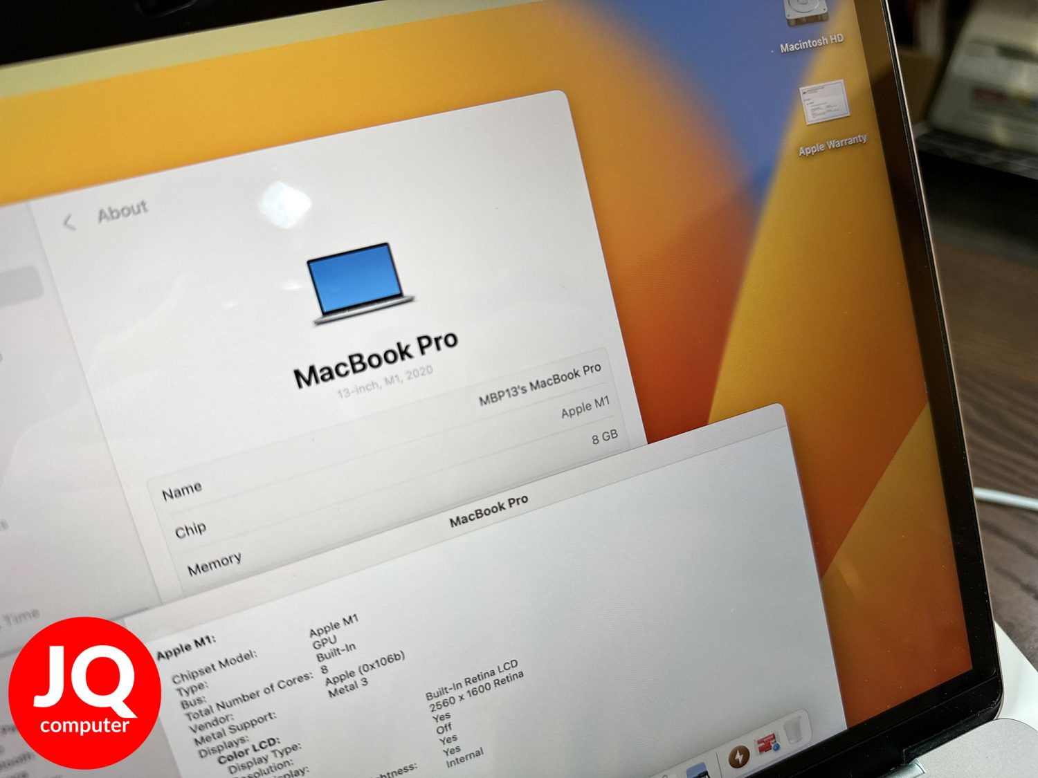 MacBook Pro 13" 2020 Apple M1 (Apple Care+) - Image 4