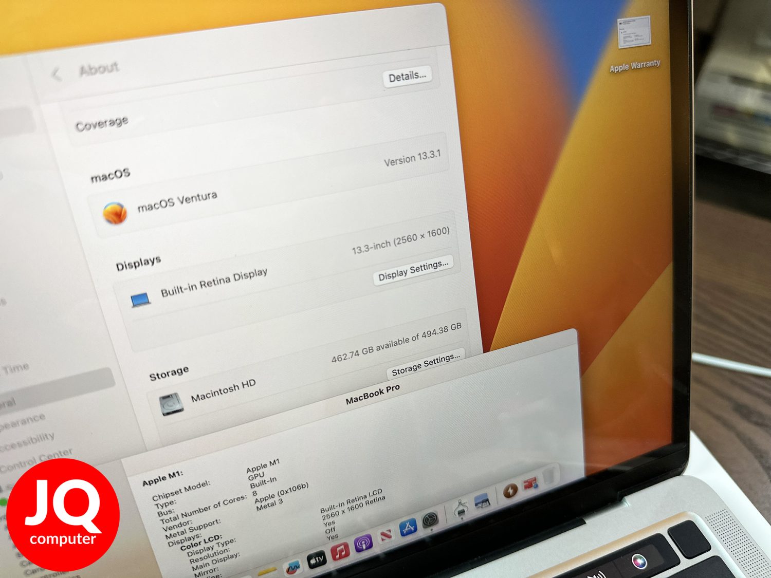 MacBook Pro 13" 2020 Apple M1 (Apple Care+) - Image 5