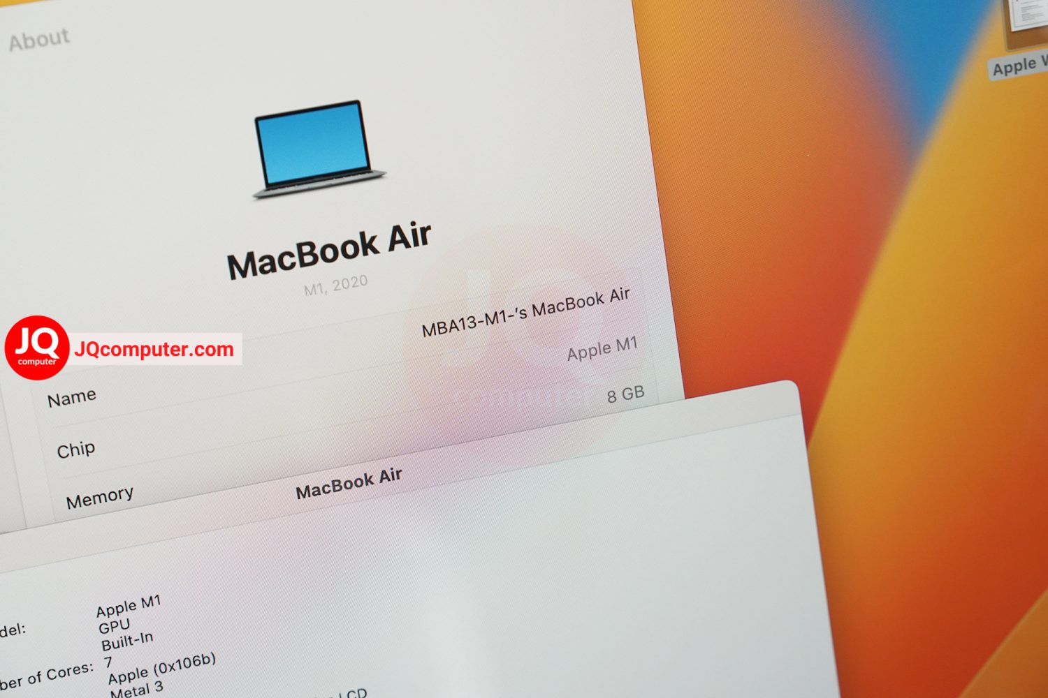 MacBook Air 13" 2020 / Apple M1 (Apple Care+) - Image 6