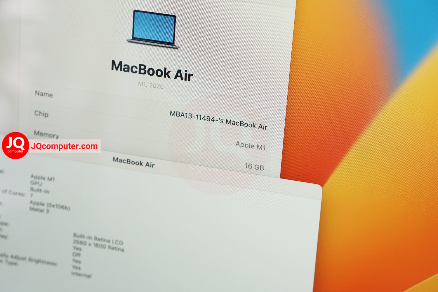 MacBook Air 13" 2020 / Apple M1 (CTO) - Image 6