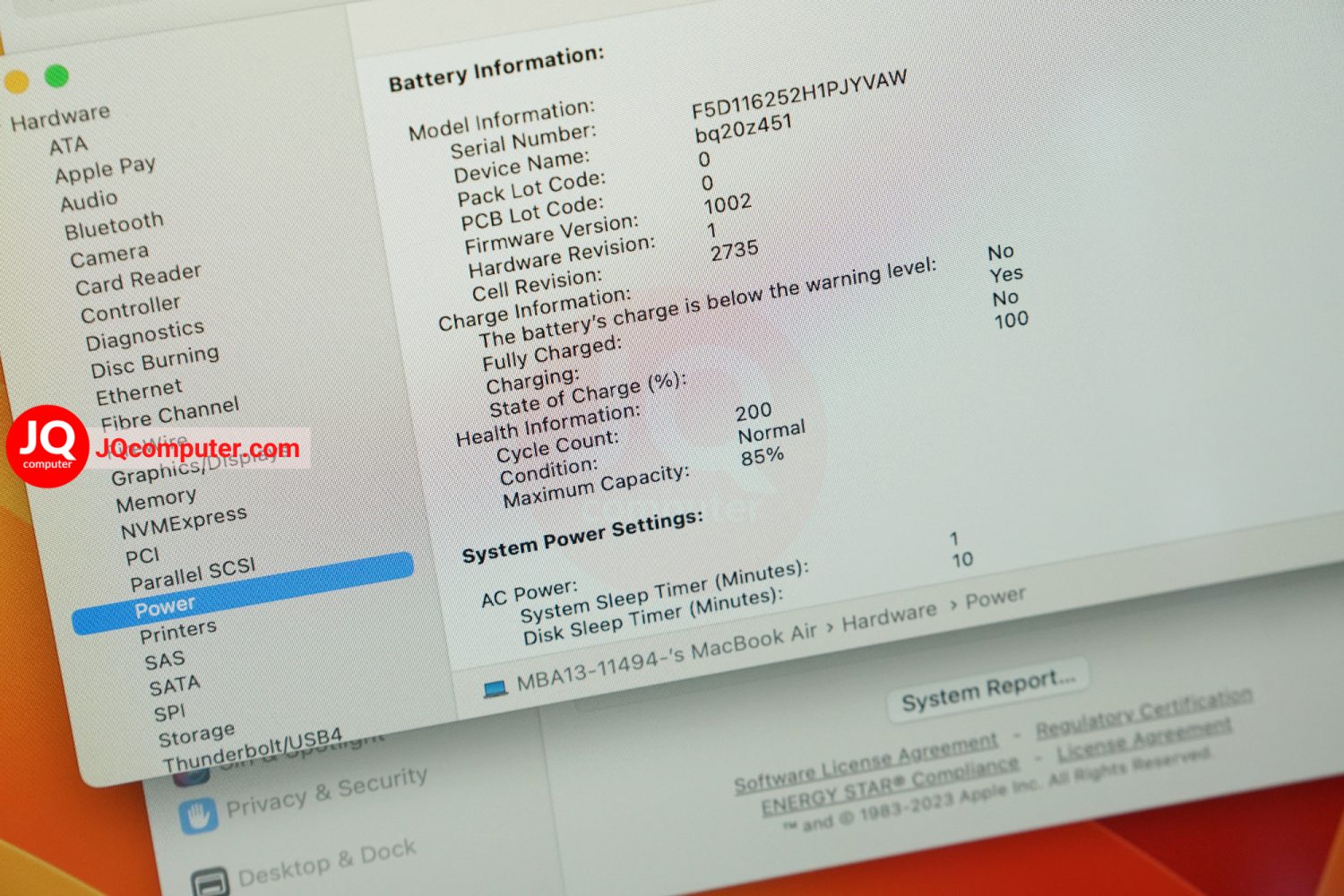 MacBook Air 13" 2020 / Apple M1 (CTO) - Image 9
