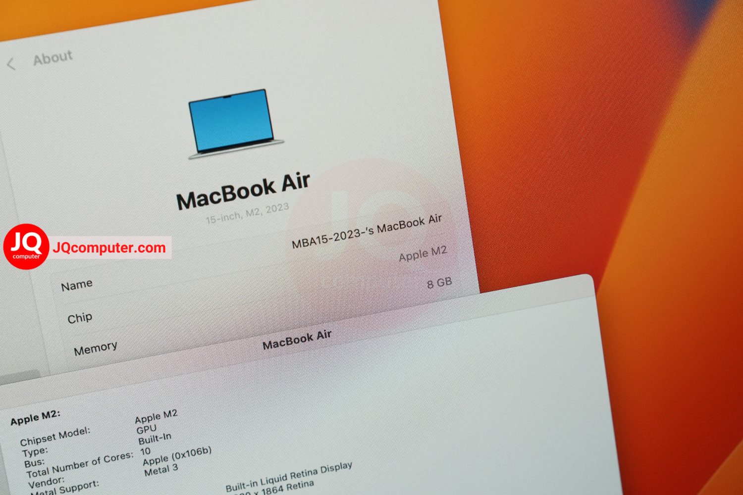 MacBook Air 15" 2023 / Apple M2 (Top) - Image 12