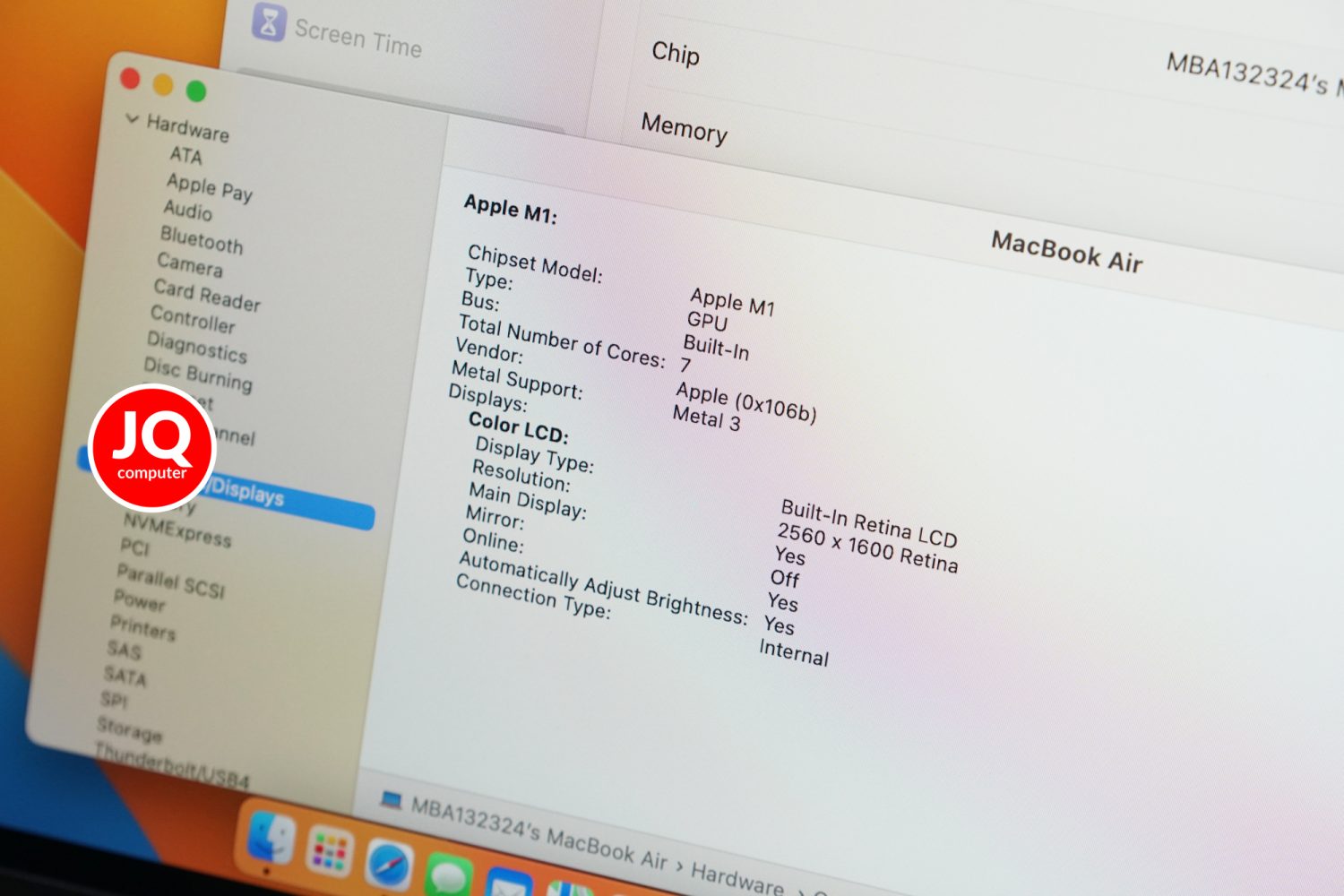 MacBook Air 13" Apple M1, 2020 (CTO) - Image 8