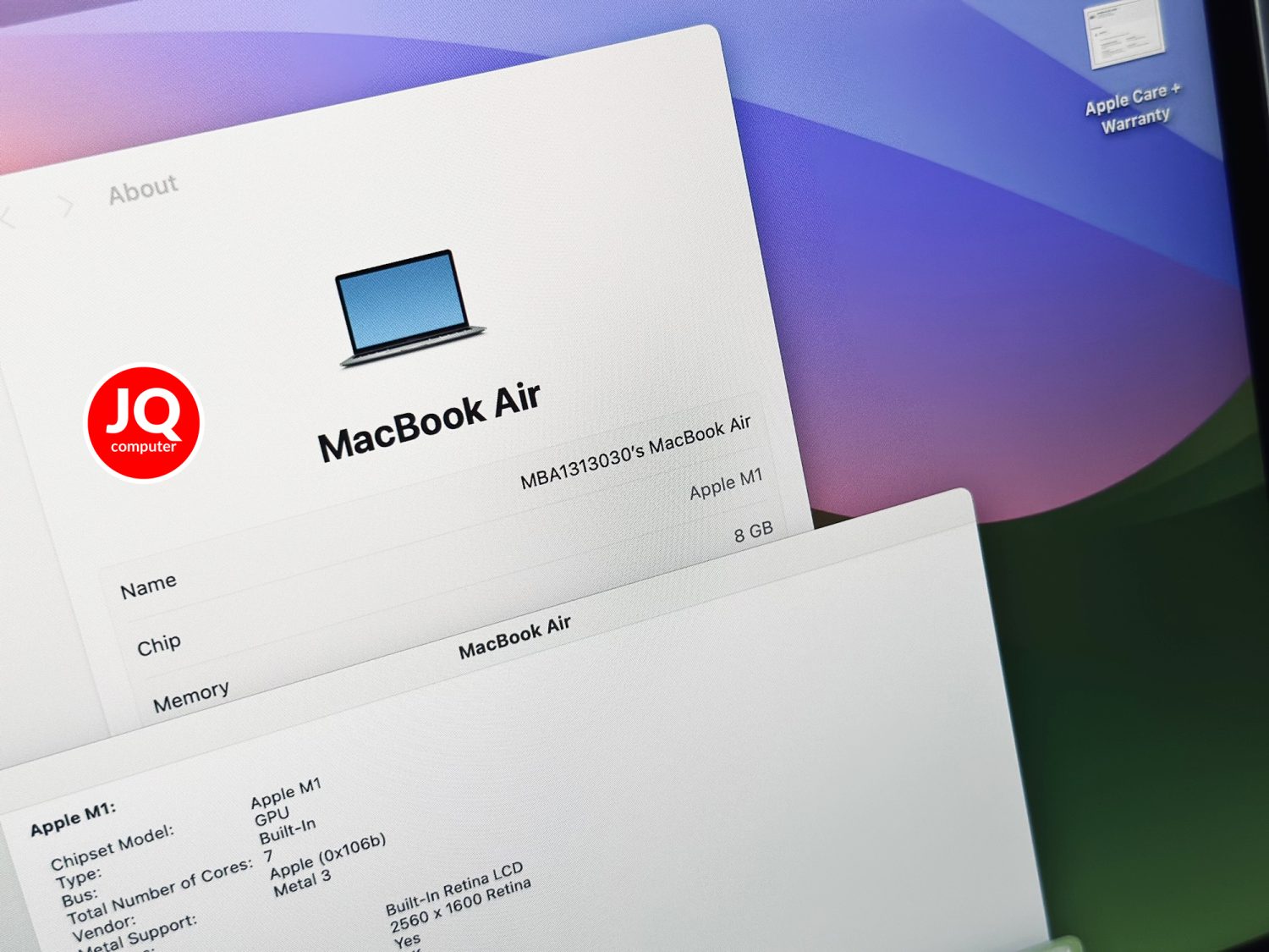 MacBook Air 13" Apple M1, 2020 (Apple Care+) - Image 6