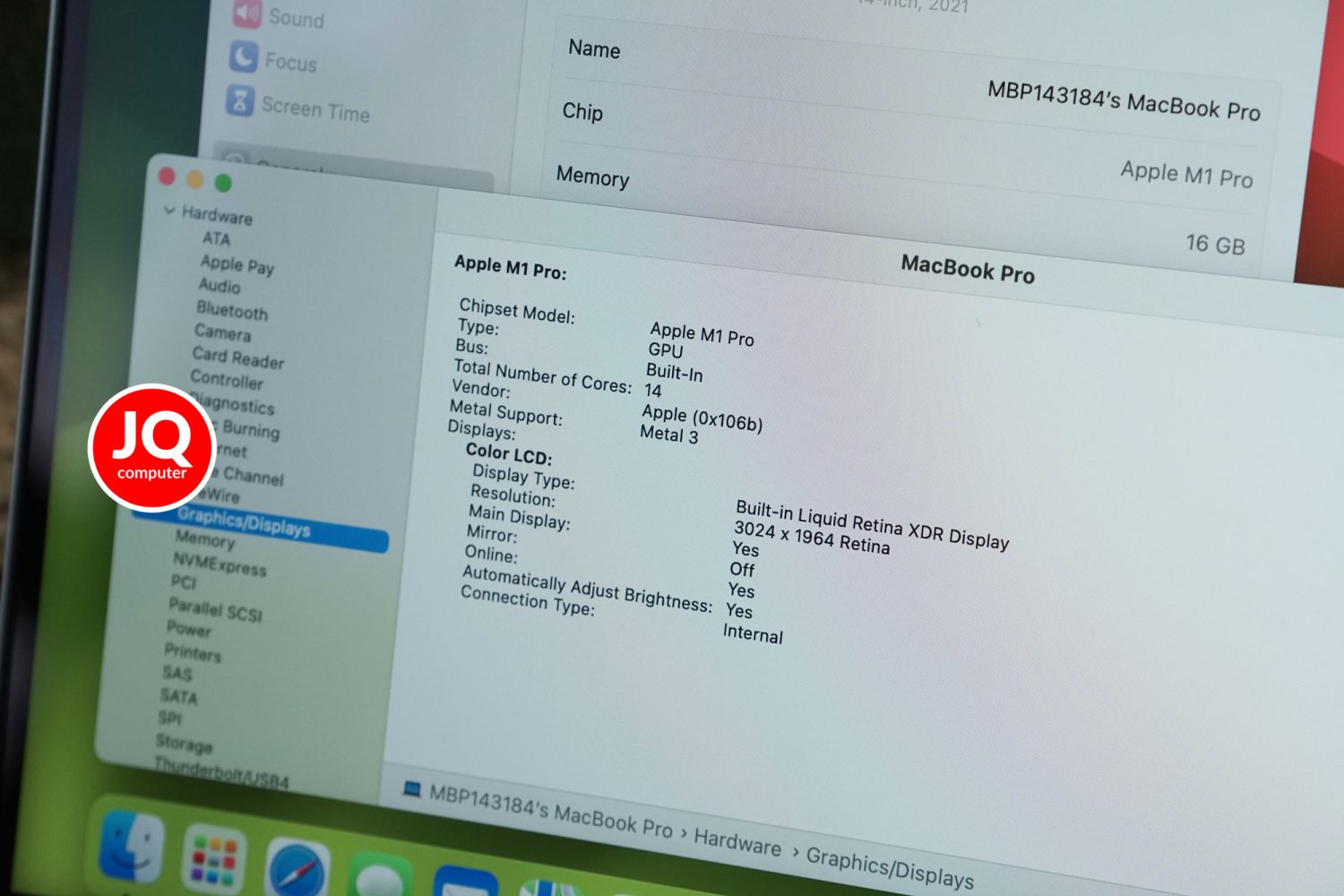 MacBook Pro 14" Apple M1 Pro, 2021 (Apple Care+) - Image 7
