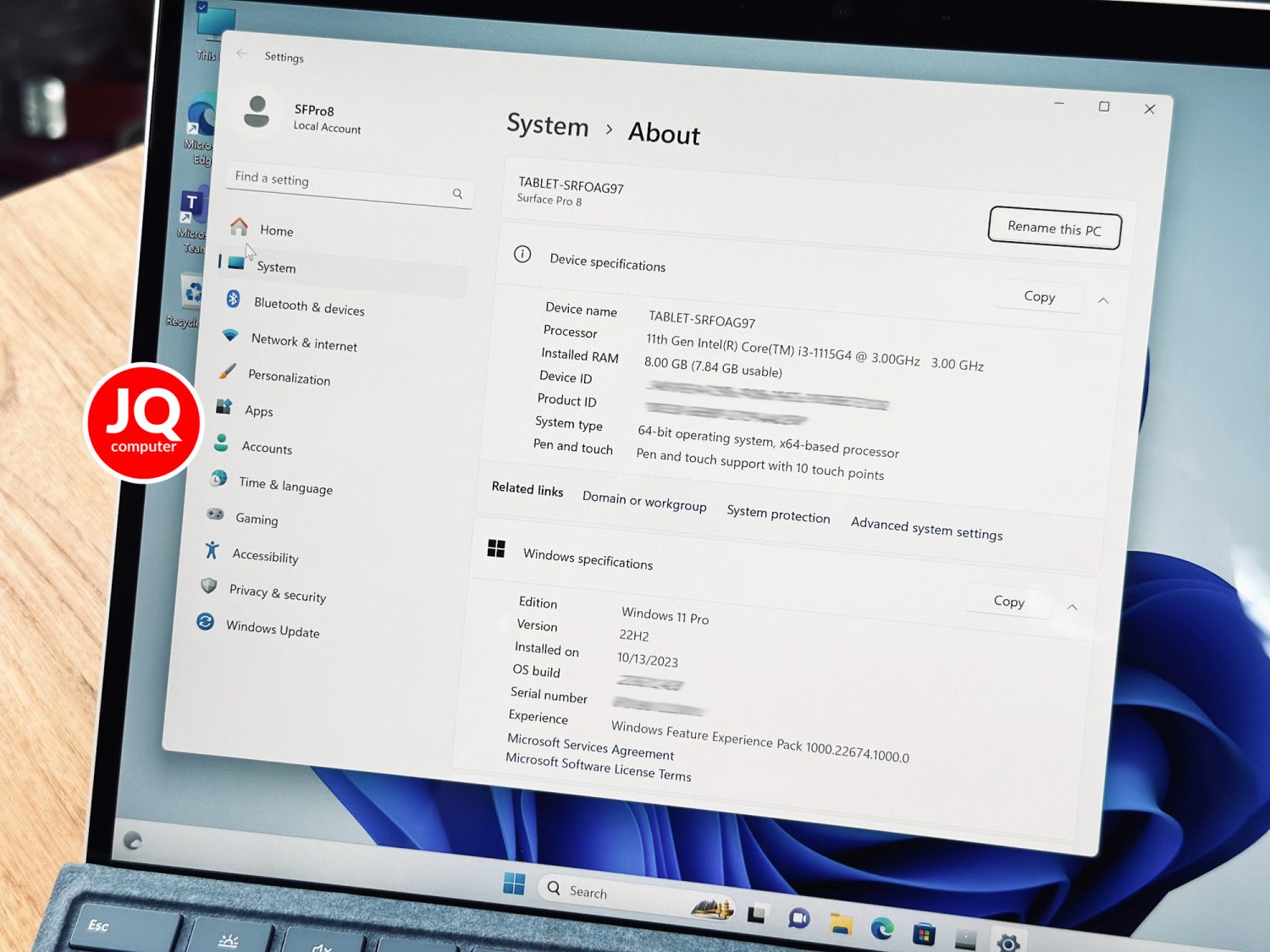 Microsoft Surface Pro 8, Intel Core i3 - Image 10