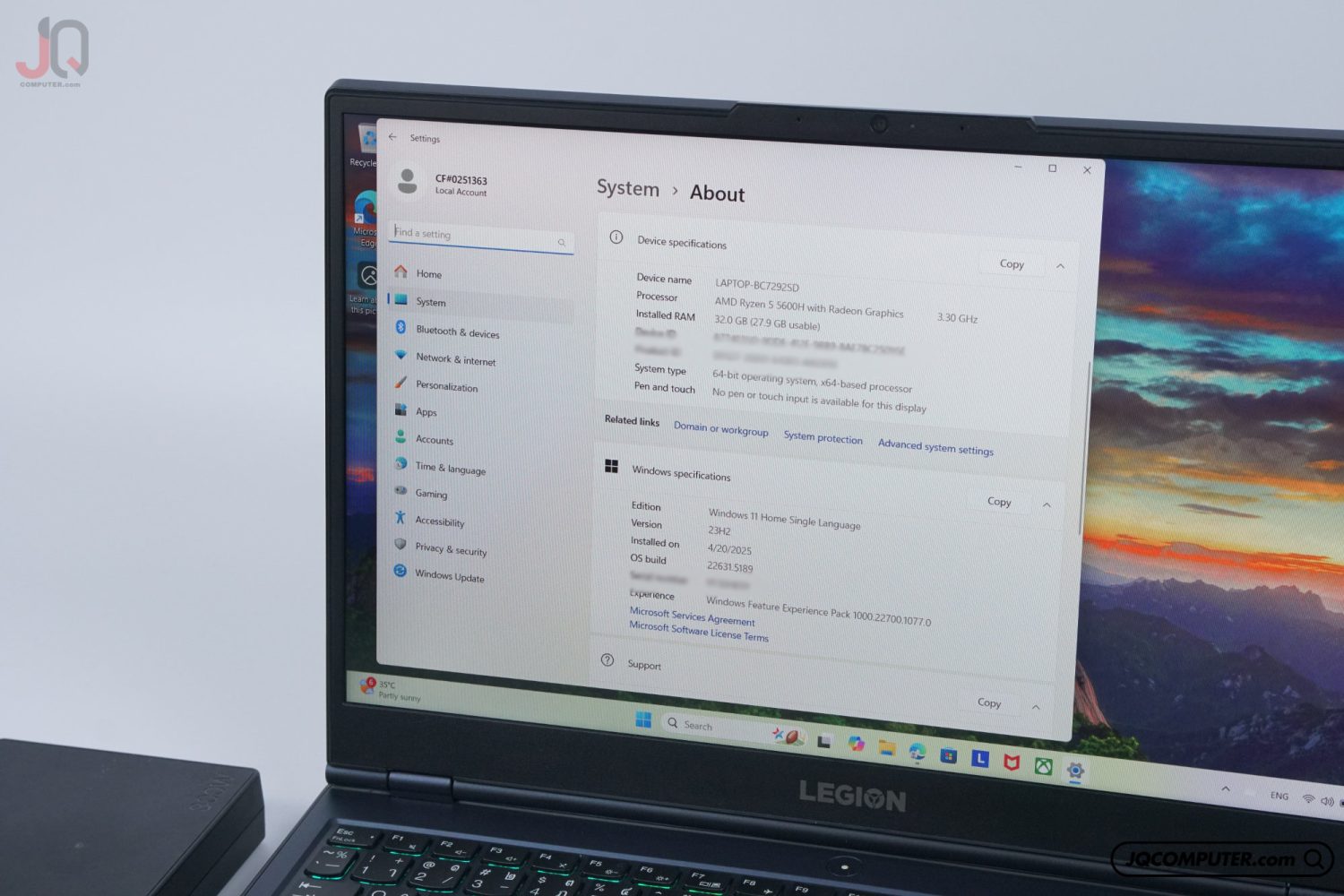 Lenovo Legion 5 (15ACH6H) - Image 6