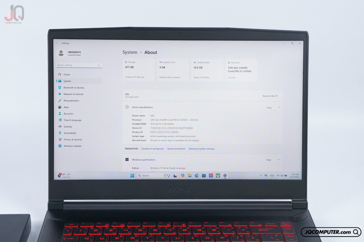 MSI Thin GF63 - Image 7