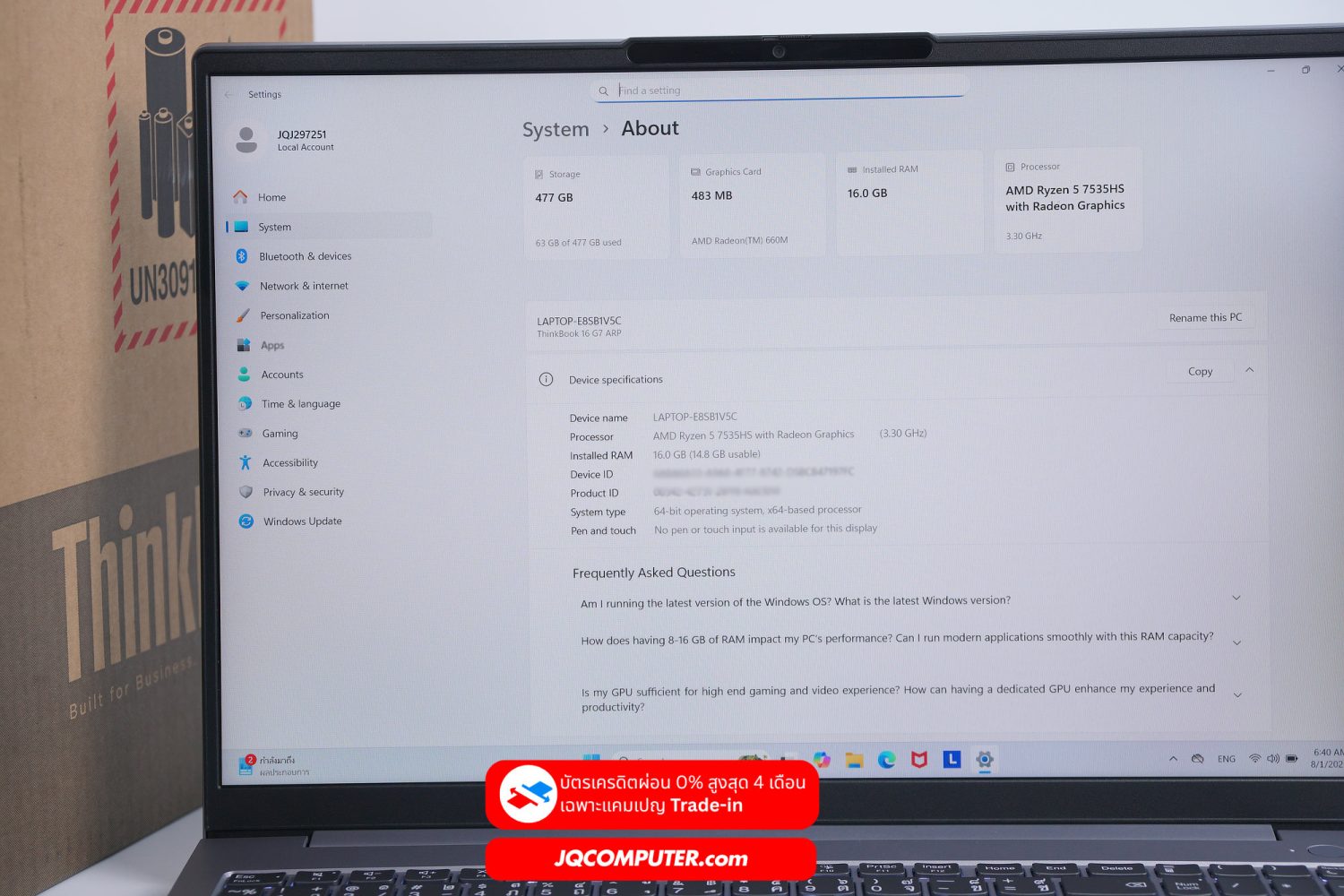 Lenovo ThinkBook 16 G7 - Image 6