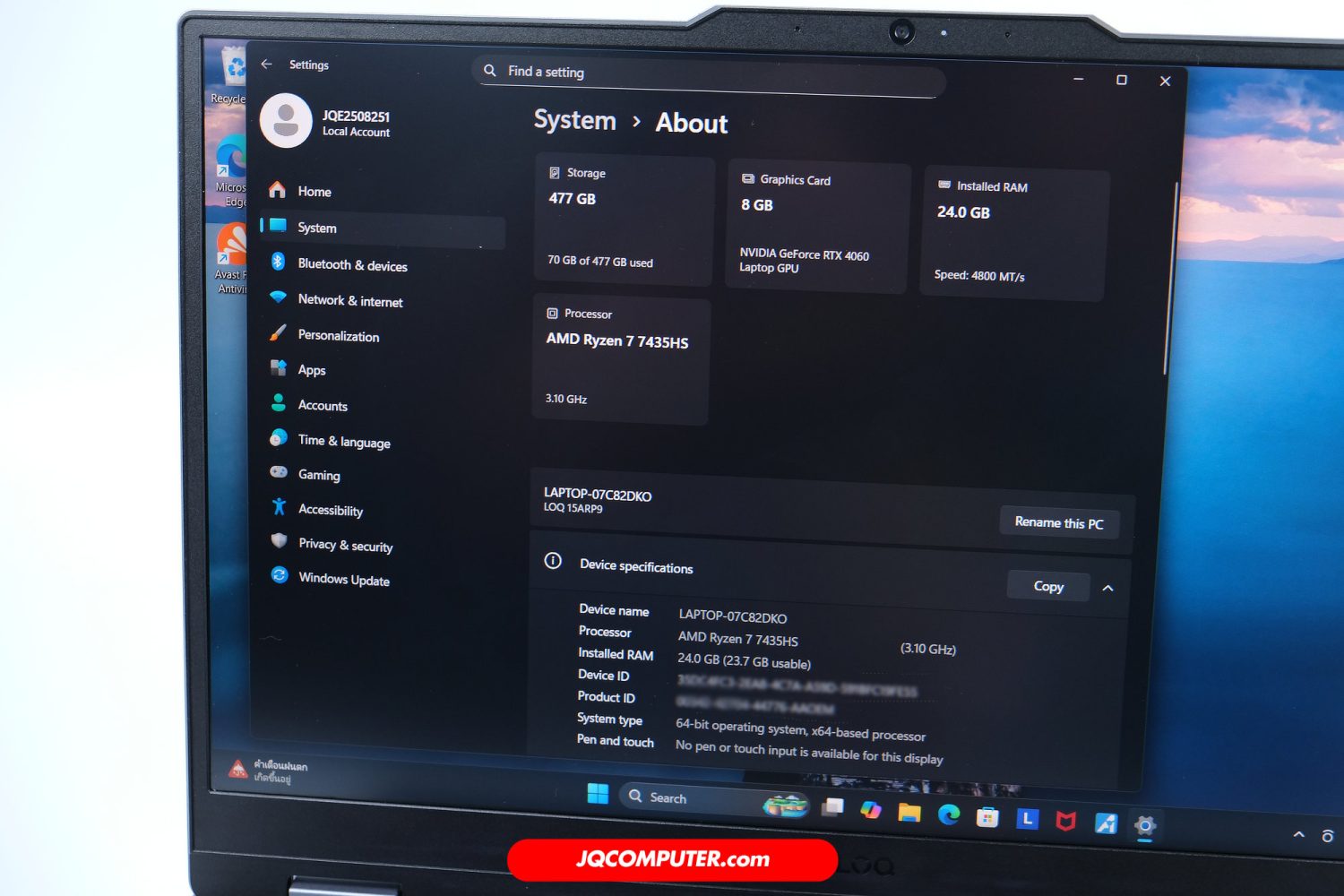Lenovo LOQ 15ARP9 - Image 10