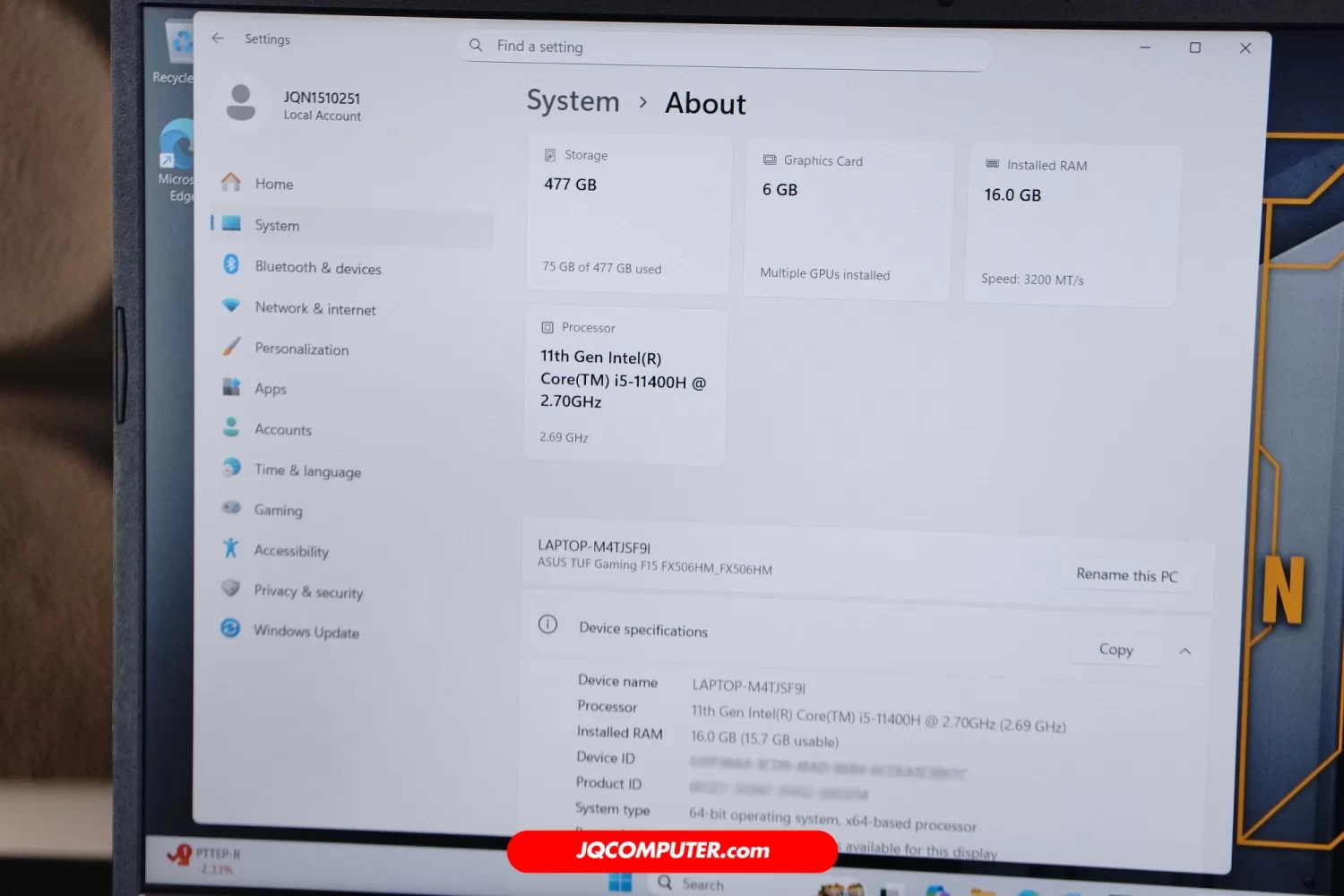 Asus TUF Gaming F15 - Image 13