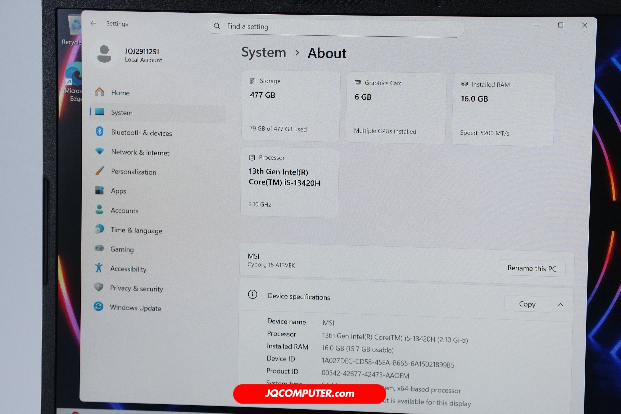 MSI Cyborg 15 - Image 14